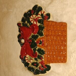 Hanging Sign/Ornament With Longaberger Market Basket With Christmas Greenery